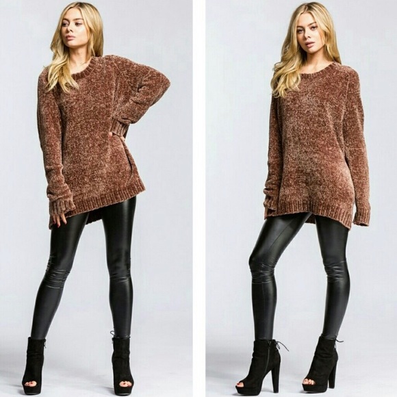 Chenille Sweater Crew Neck - Picture 2 of 2